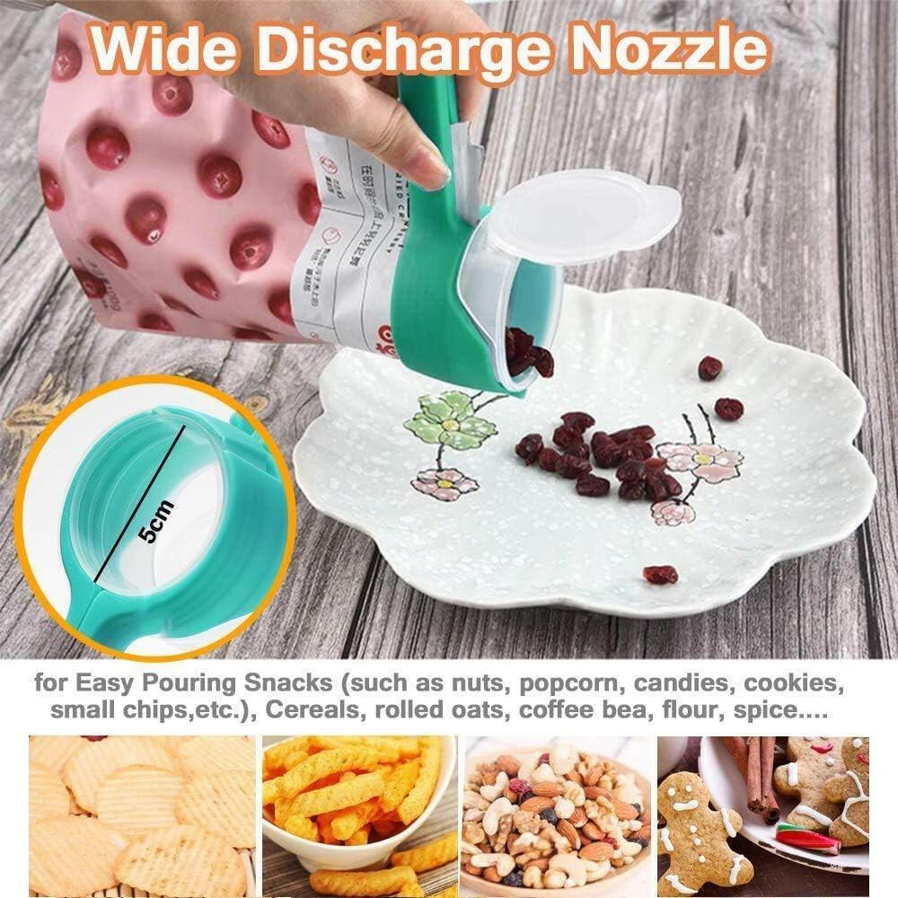 ZoserX - Food Bag Clips with Pour Spouts - ZoserX