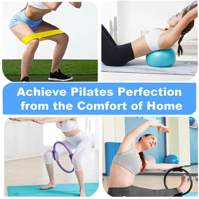 7 Pilates Essentials Set ( 5 resistance bands + Pilates Ring + Pilates Ball)