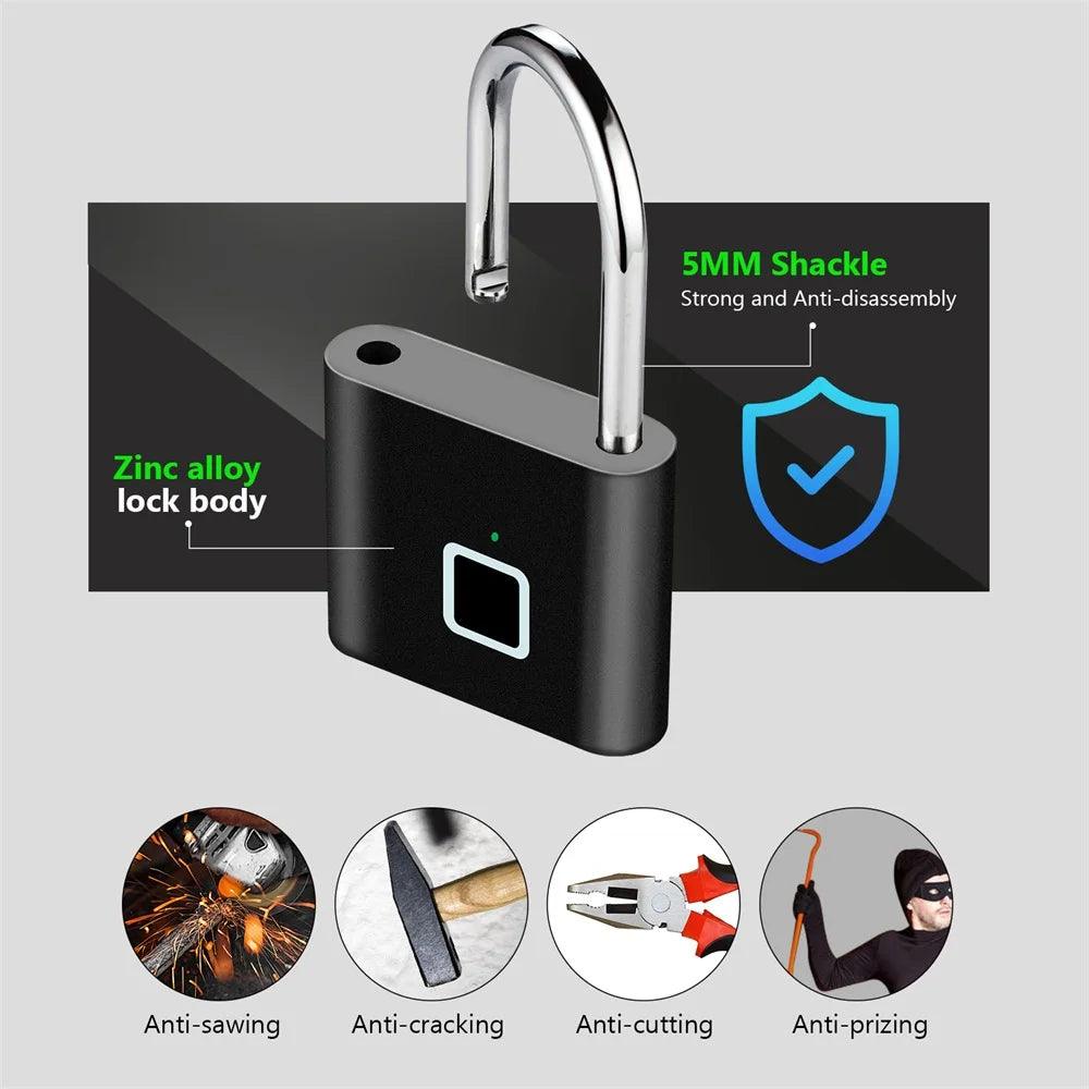 Secure your belongings with a smart fingerprint padlock for ultimate protection.