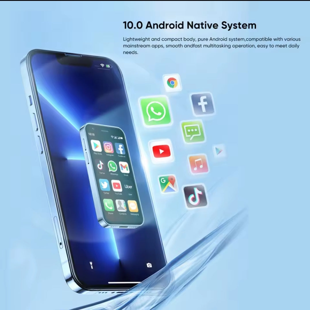 Dual SIM 4G Mini -smartphone Android 10