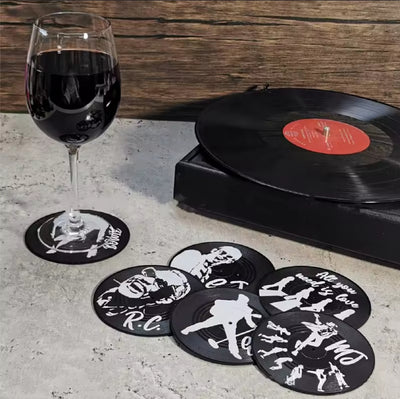 6 Retro Anti-Slip Coasters