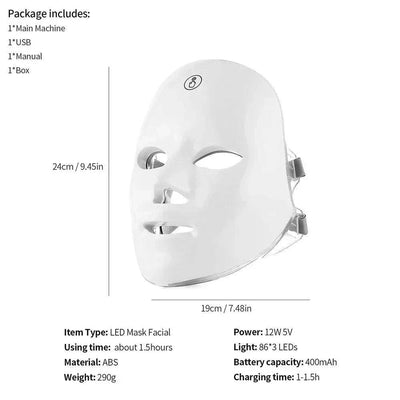 ZoserX Pro - 7 Colors LED Face Mask Light Therapy - ZoserX