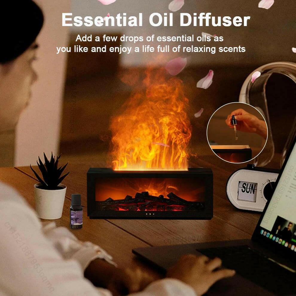 ZoserX - 7 colors Fireplace Aromatherapy Humidifier - ZoserX